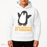 Penguin Easily Distracted By Penguins Gift Hoodie thumb 2