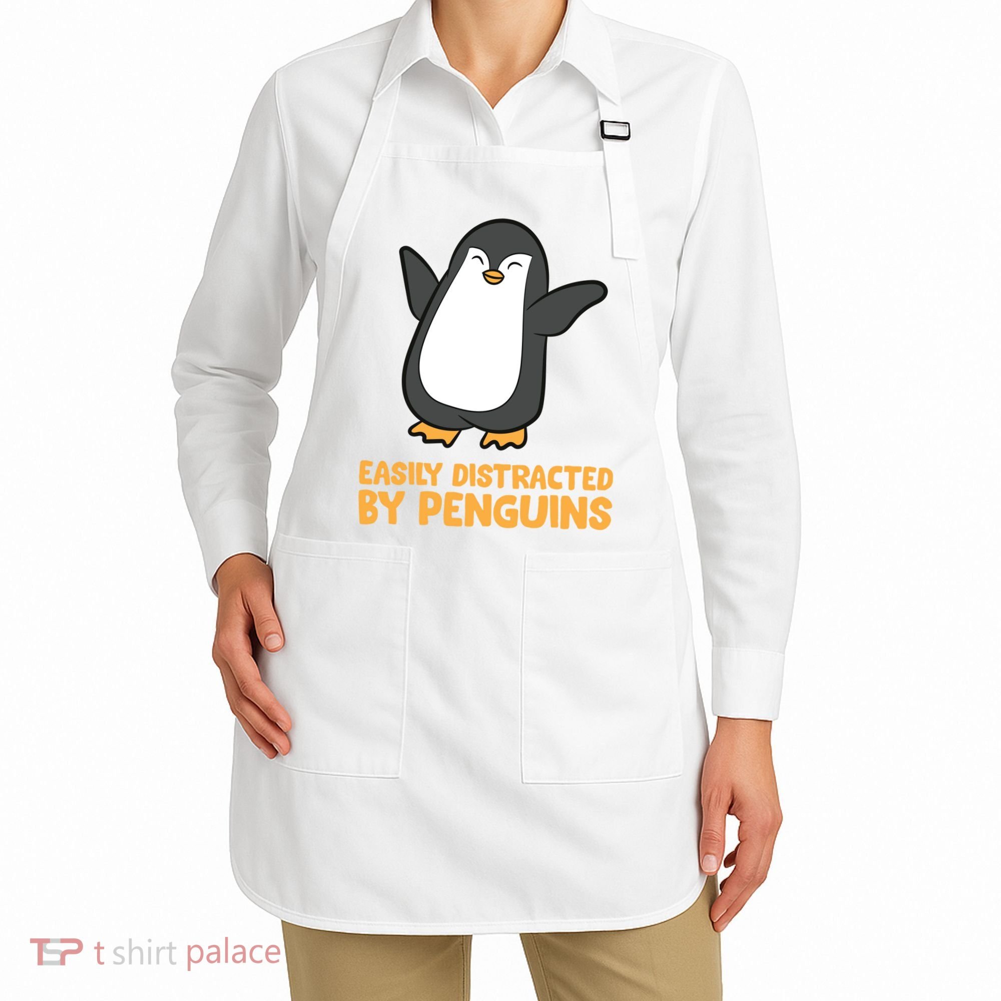 Penguin Easily Distracted By Penguins Gift Apron