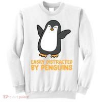 Penguin Easily Distracted By Penguins Gift Sweatshirt thumb 0