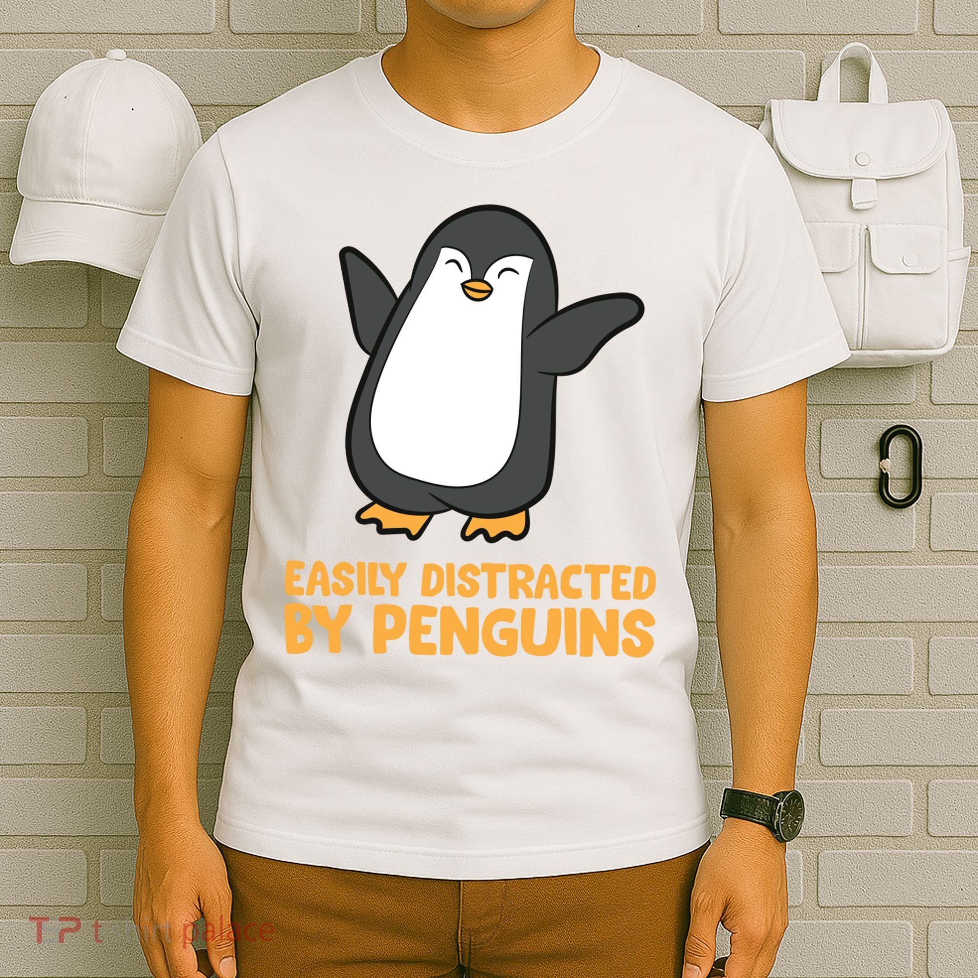Penguin Easily Distracted By Penguins Gift T-Shirt