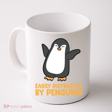 Penguin Easily Distracted By Penguins Gift Coffee Mug