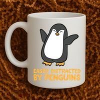 Penguin Easily Distracted By Penguins Gift Coffee Mug thumb 2