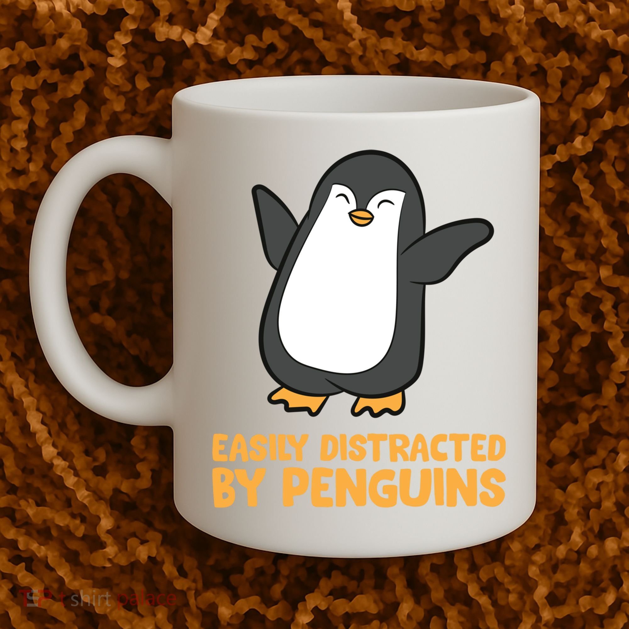 Penguin Easily Distracted By Penguins Gift Coffee Mug