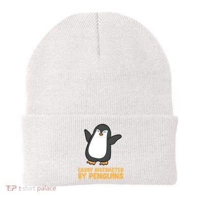Penguin Easily Distracted By Penguins Gift Beanie