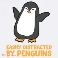 Penguin Easily Distracted By Penguins Gift Beanie thumb 2