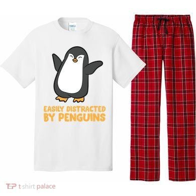 Penguin Easily Distracted By Penguins Gift Pajama Set