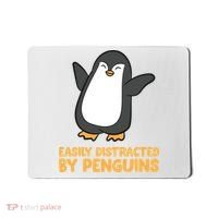 Penguin Easily Distracted By Penguins Gift Mousepad thumb 0