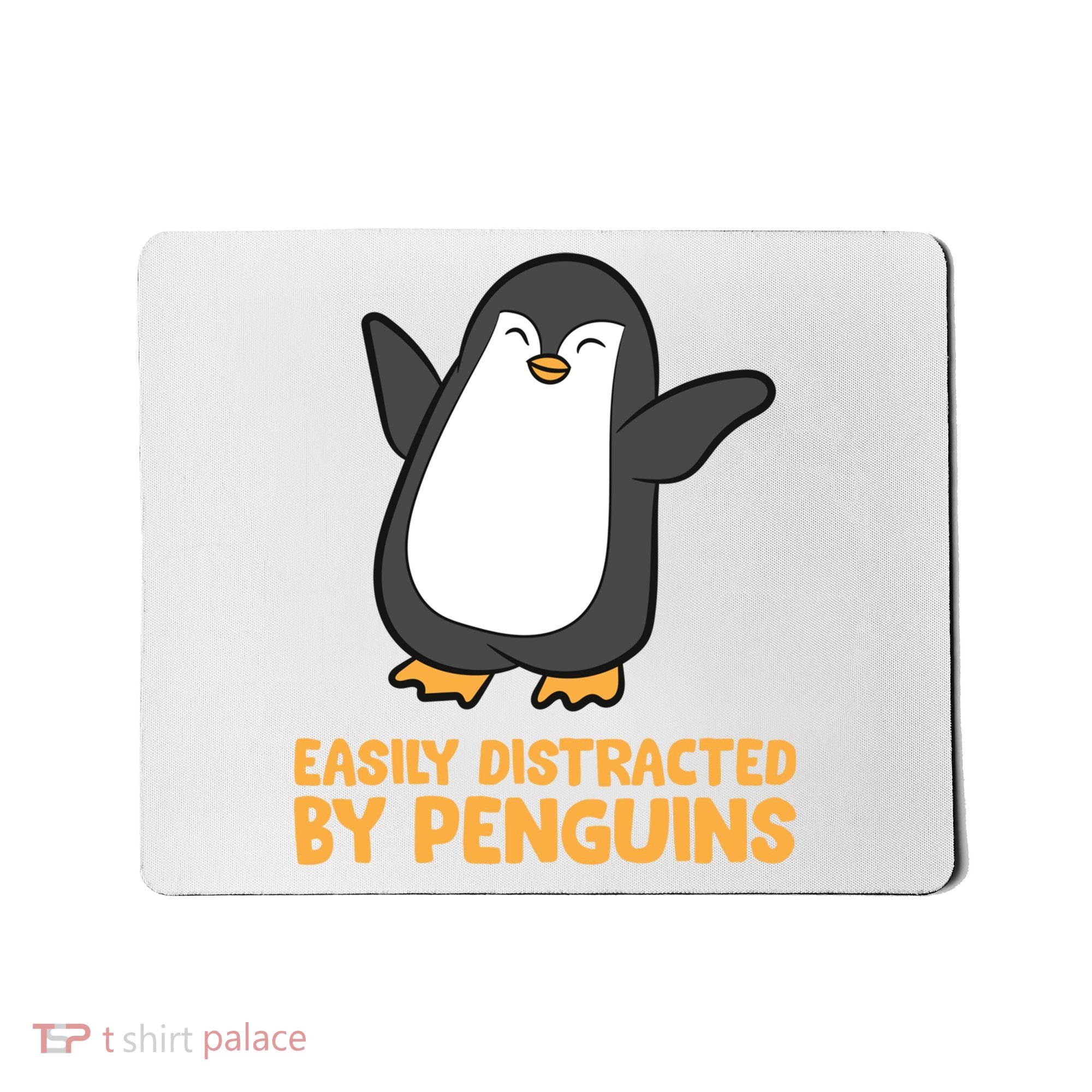 Penguin Easily Distracted By Penguins Gift Mousepad