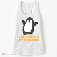 Penguin Easily Distracted By Penguins Gift Women's Tank Top thumb 0