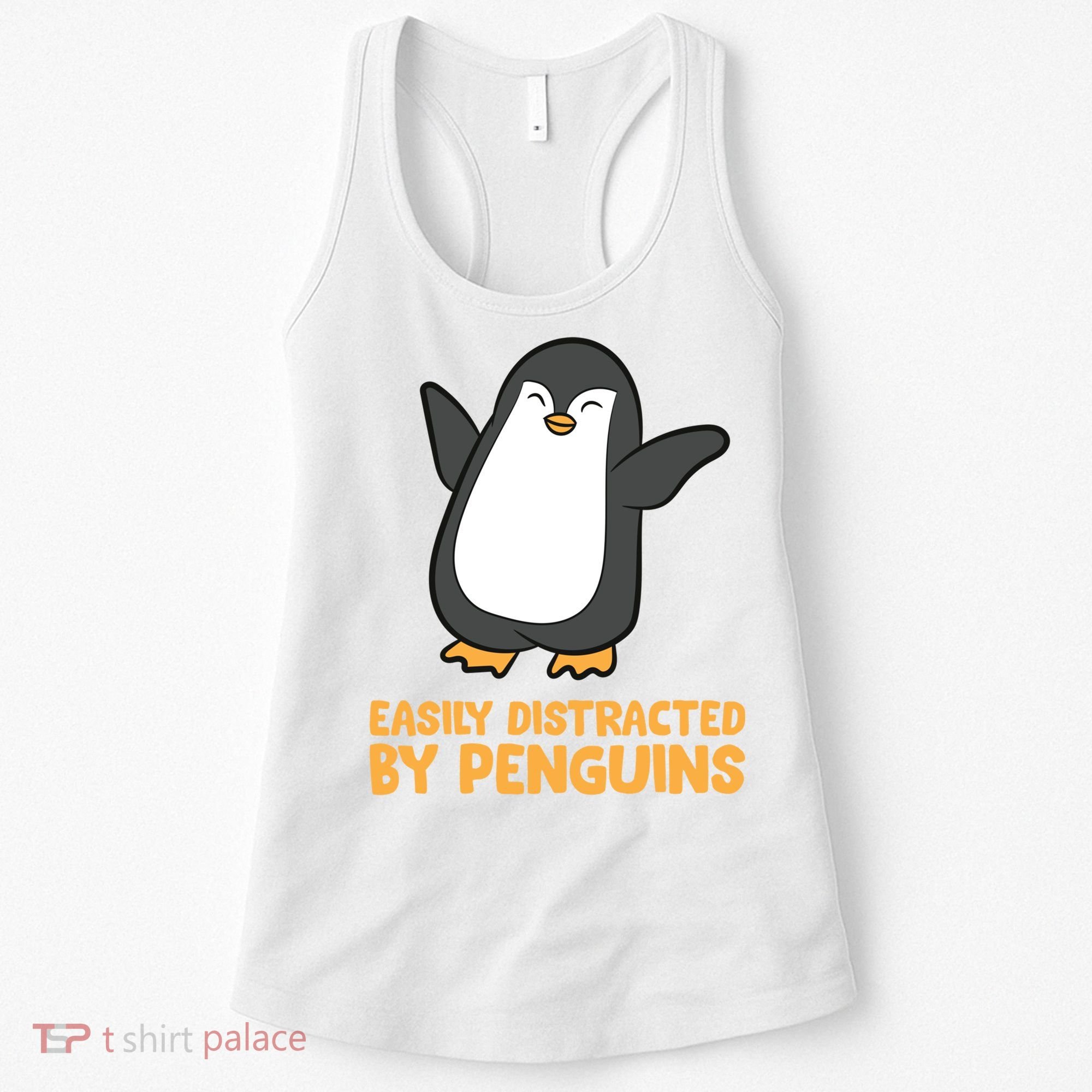 Penguin Easily Distracted By Penguins Gift Women's Tank Top