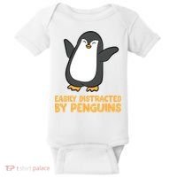 Penguin Easily Distracted By Penguins Gift Baby Bodysuit thumb 0
