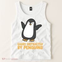 Penguin Easily Distracted By Penguins Gift Tank Top thumb 2