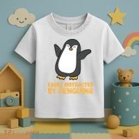 Penguin Easily Distracted By Penguins Gift Toddler T-Shirt thumb 3