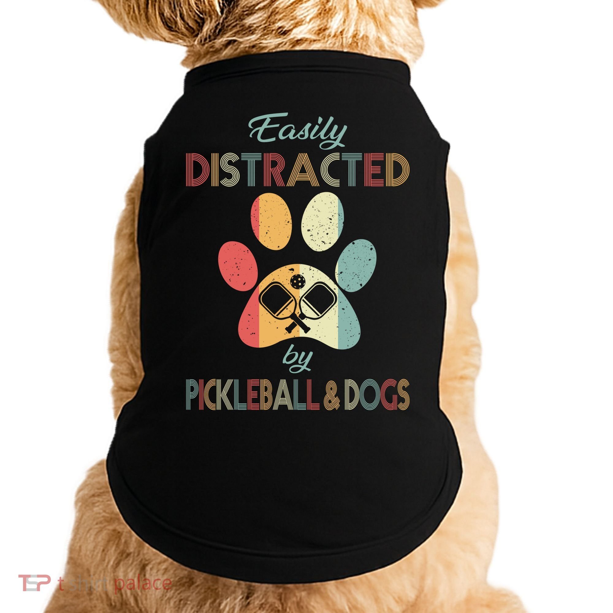 Pickleball Easily Distracted Doggie Tank