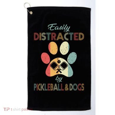 Pickleball Easily Distracted Golf Towel