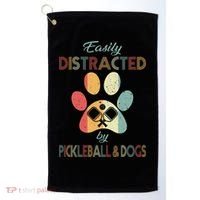 Pickleball Easily Distracted Golf Towel thumb 0