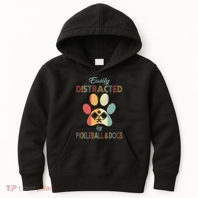 Pickleball Easily Distracted Kids Hoodie