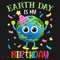 Pro Environment Earth Day is my Birthday Party USA-Made Doggie Bandana thumb 2