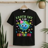 Pro Environment Earth Day is my Birthday Party T-Shirt thumb 2