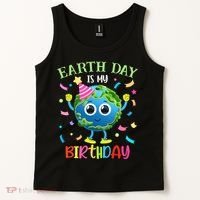Pro Environment Earth Day is my Birthday Party Tank Top thumb 2
