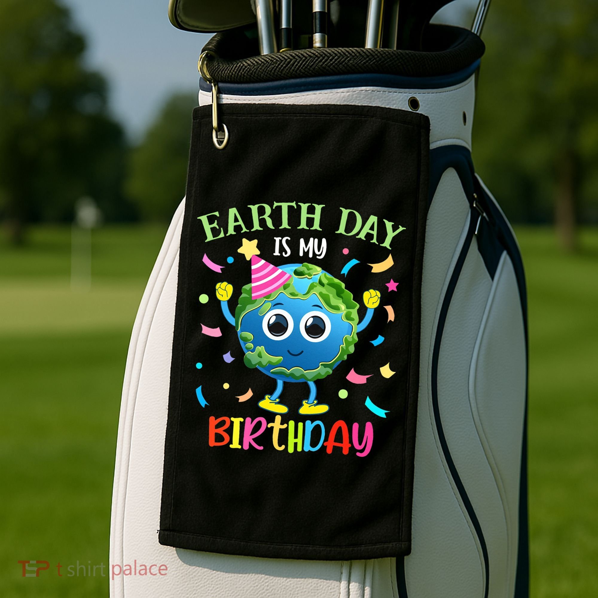 Pro Environment Earth Day is my Birthday Party Golf Towel