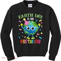 Pro Environment Earth Day is my Birthday Party Kids Sweatshirt thumb 0