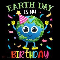 Pro Environment Earth Day is my Birthday Party Kids Sweatshirt thumb 2