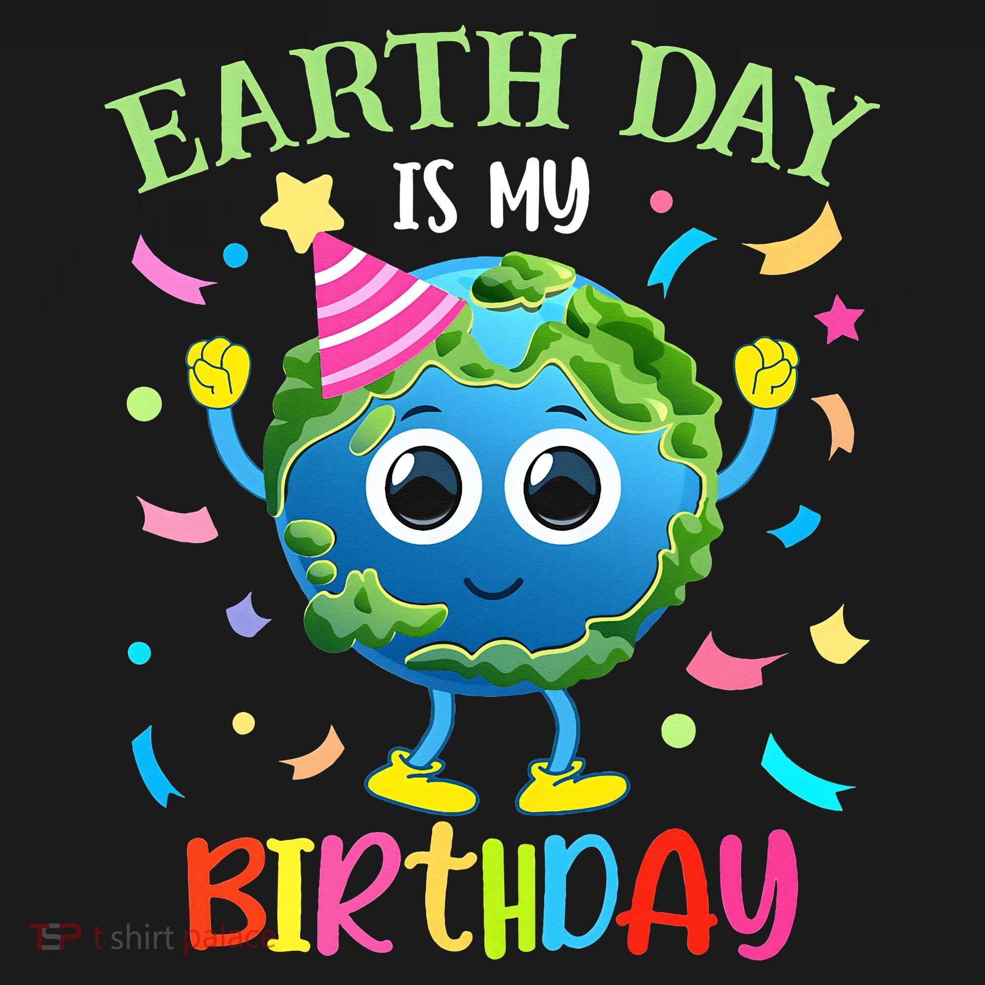 Pro Environment Earth Day is my Birthday Party Kids Long Sleeve Shirt