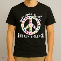 Peace Enough End Gun Violence Wear Orange Orange Shirt Day T-Shirt thumb 3