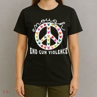 Peace Enough End Gun Violence Wear Orange Orange Shirt Day T-Shirt thumb 4