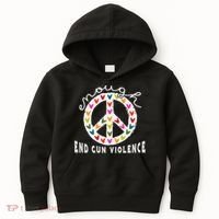 Peace Enough End Gun Violence Wear Orange Orange Shirt Day Kids Hoodie thumb 0