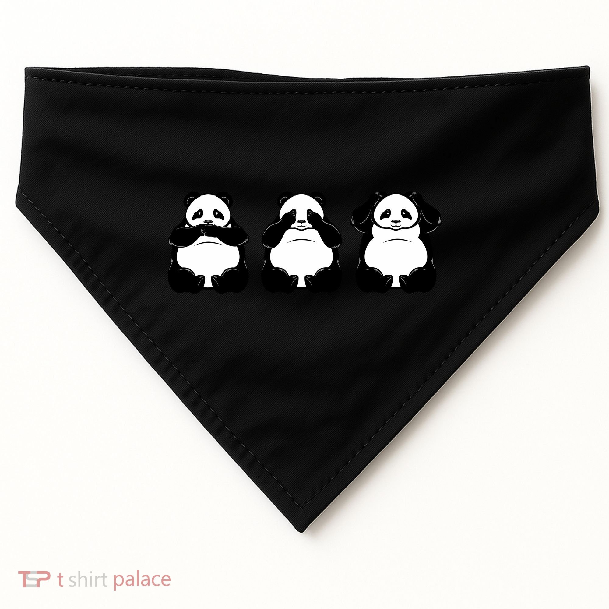 Peek A Boo Panda USA-Made Doggie Bandana