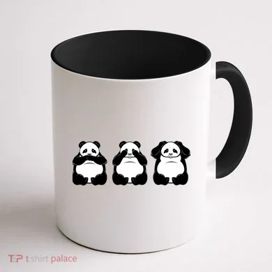 Peek A Boo Panda Coffee Mug back