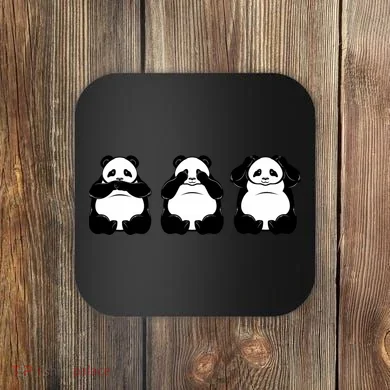 Peek A Boo Panda Coaster