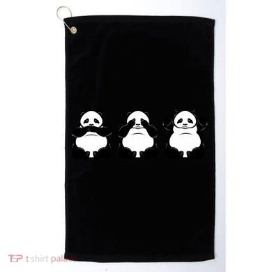 Peek A Boo Panda Golf Towel