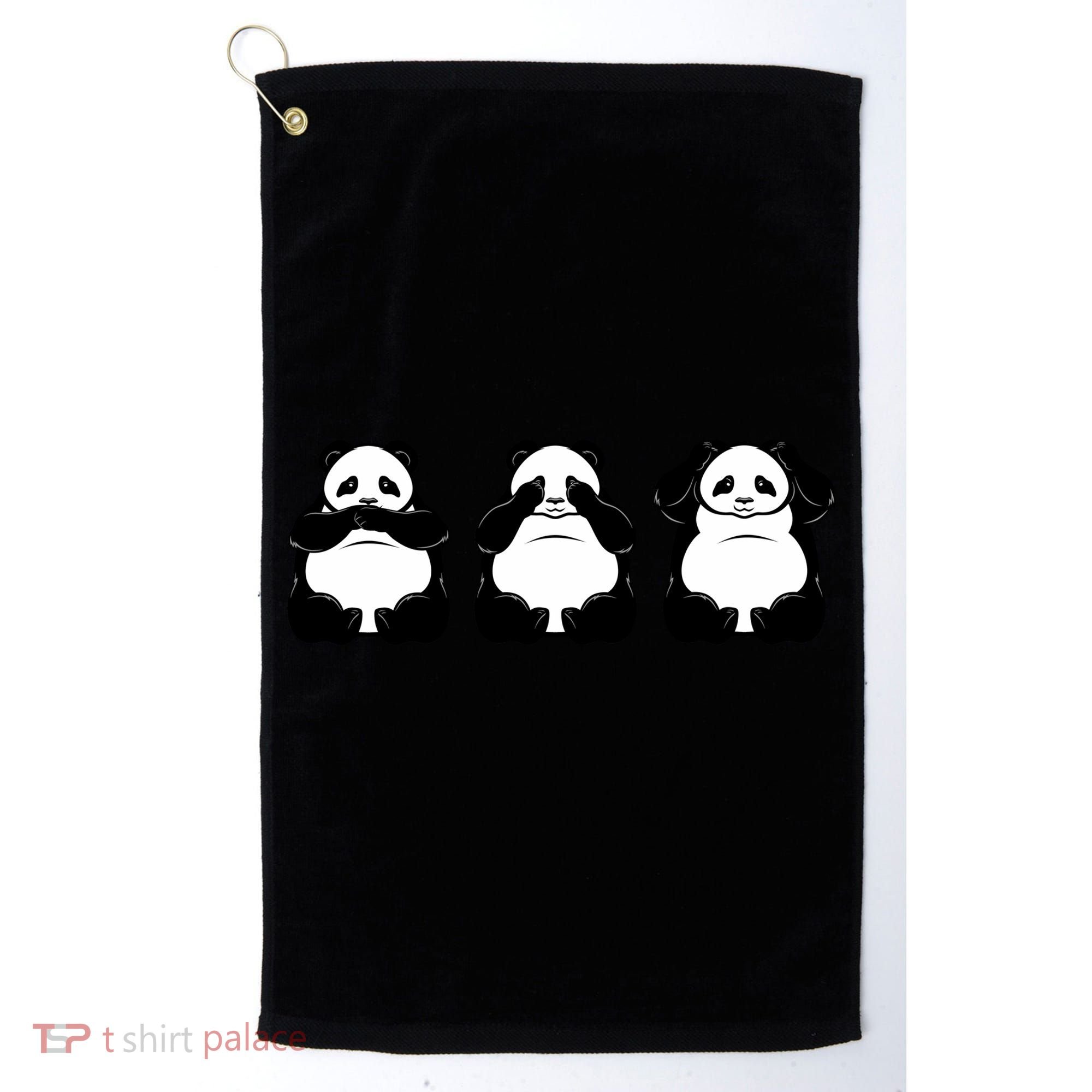 Peek A Boo Panda Golf Towel