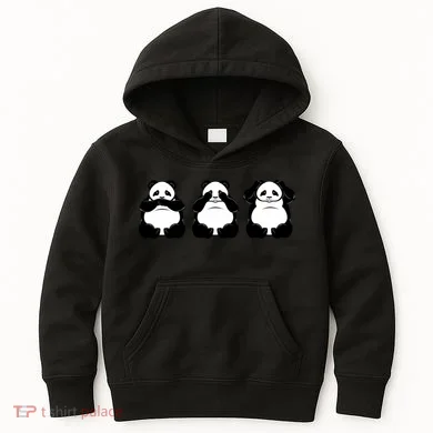 Peek A Boo Panda Kids Hoodie