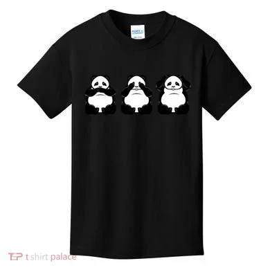 Peek A Boo Panda Kids T-Shirt