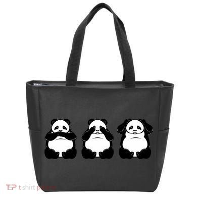 Peek A Boo Panda Tote Bag