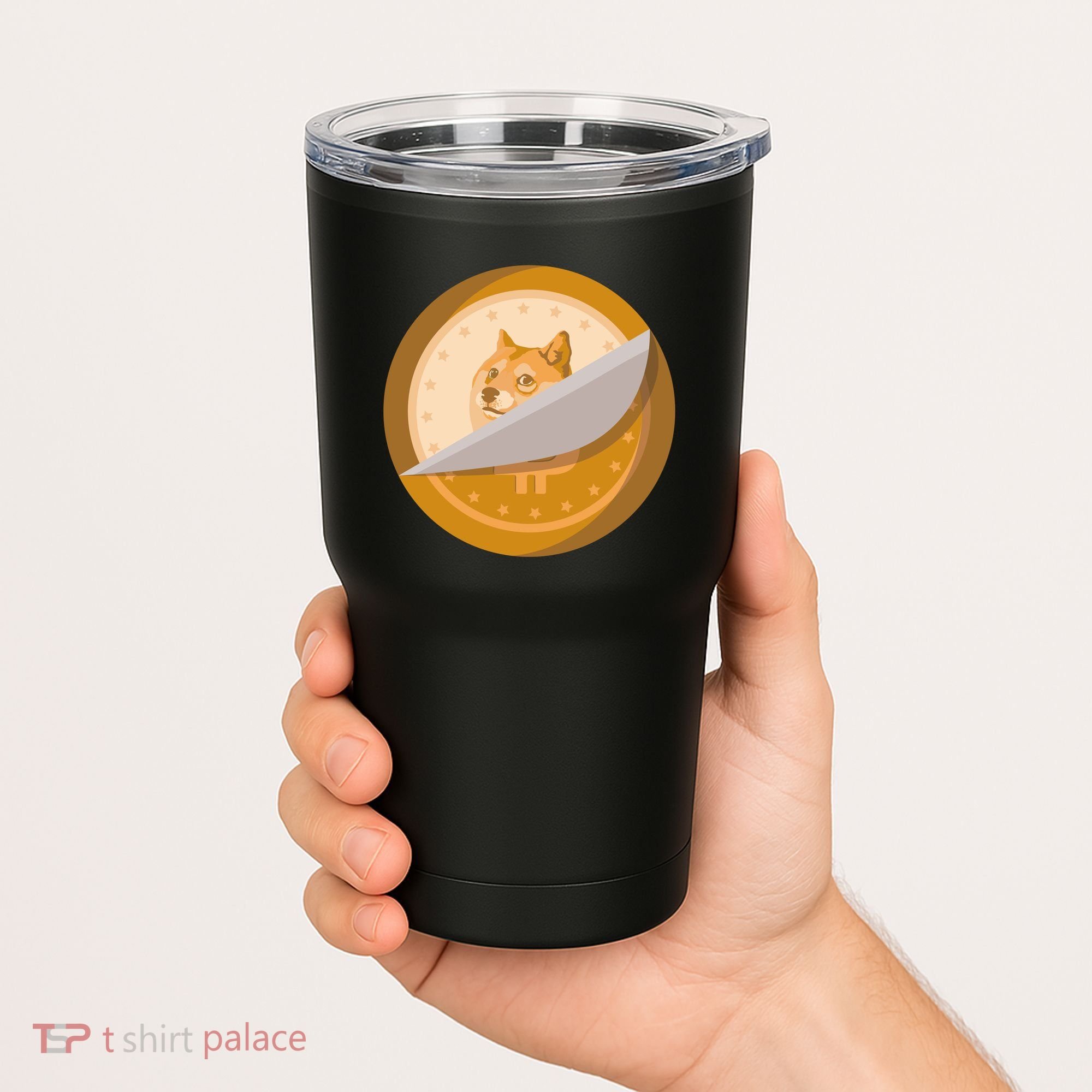 Peeled Off DogeCoin Tumbler