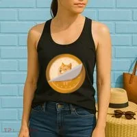 Peeled Off DogeCoin Women's Tank Top thumb 2