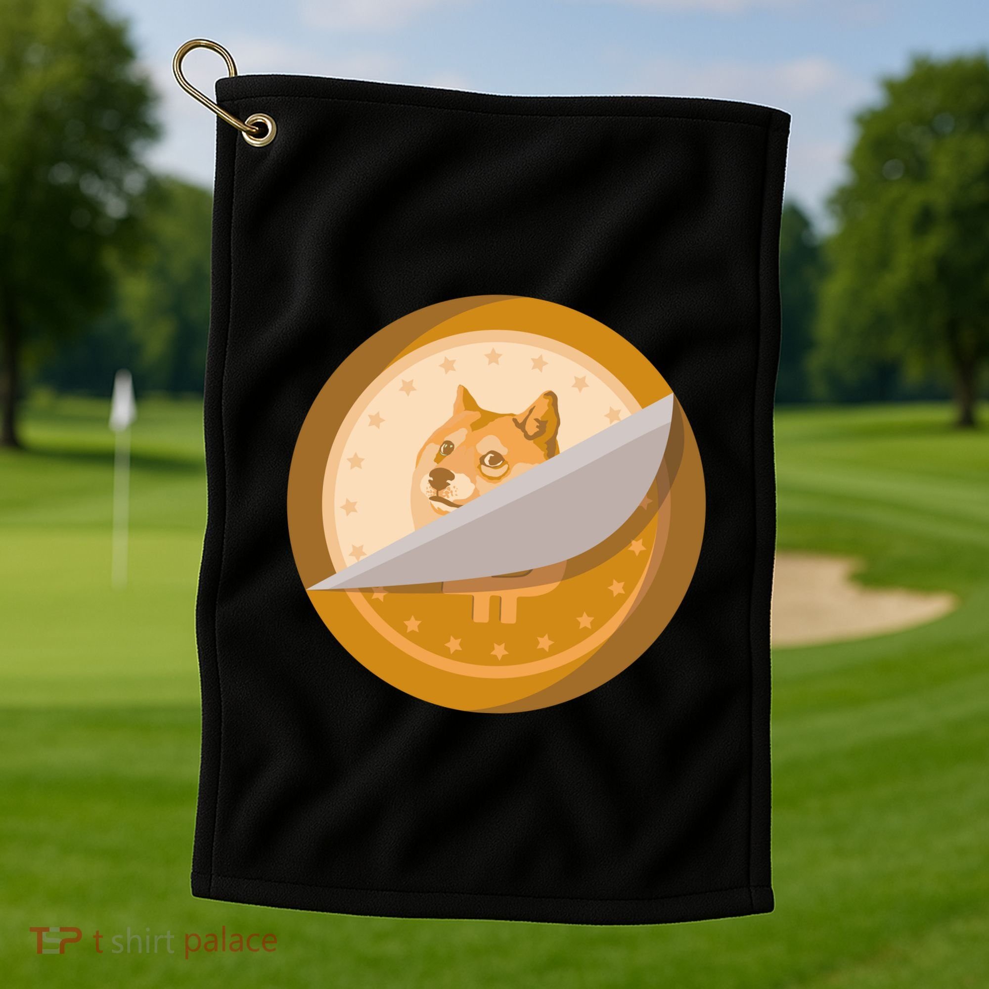 Peeled Off DogeCoin Golf Towel