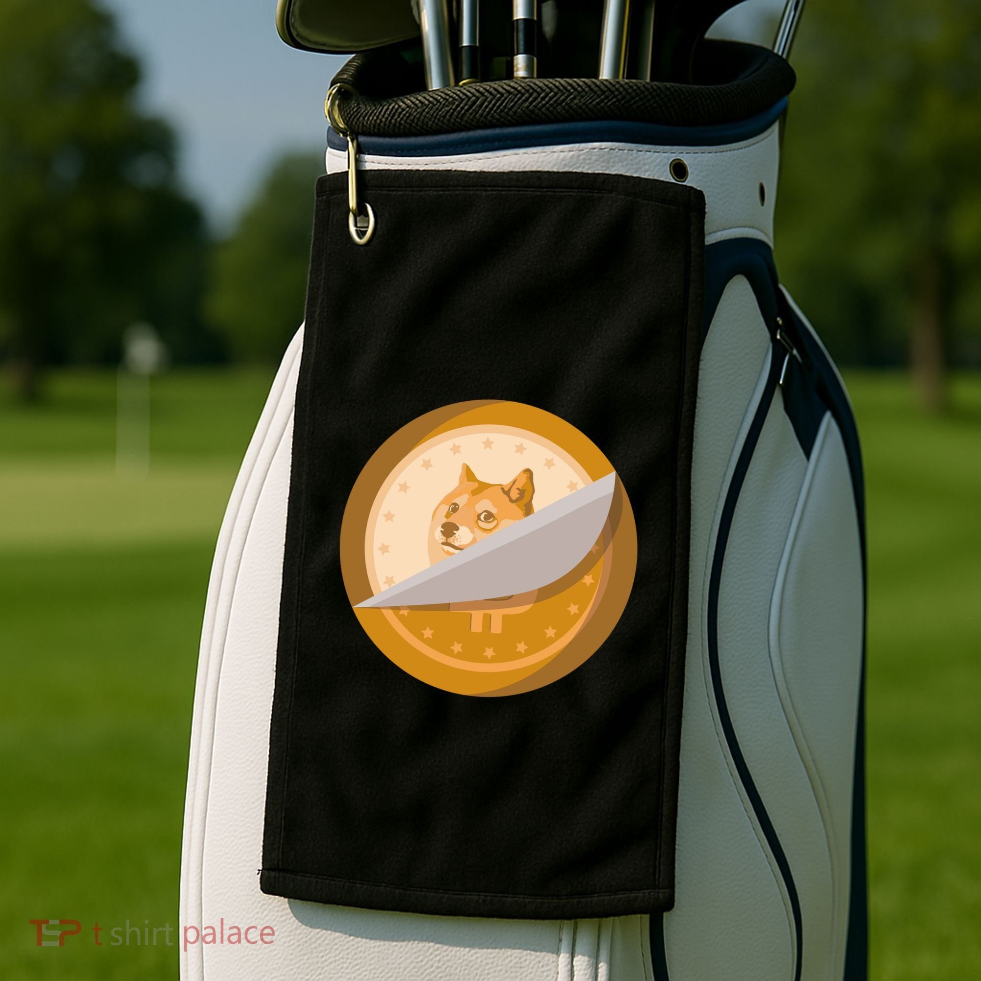 Peeled Off DogeCoin Golf Towel