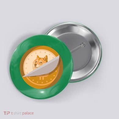 Peeled Off DogeCoin Button