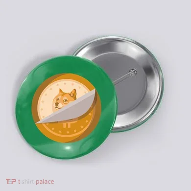 Peeled Off DogeCoin Button