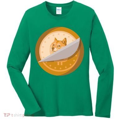 Peeled Off DogeCoin Women's Long Sleeve Shirt