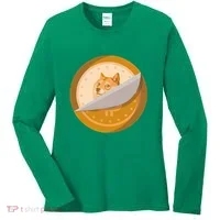 Peeled Off DogeCoin Women's Long Sleeve Shirt thumb 0