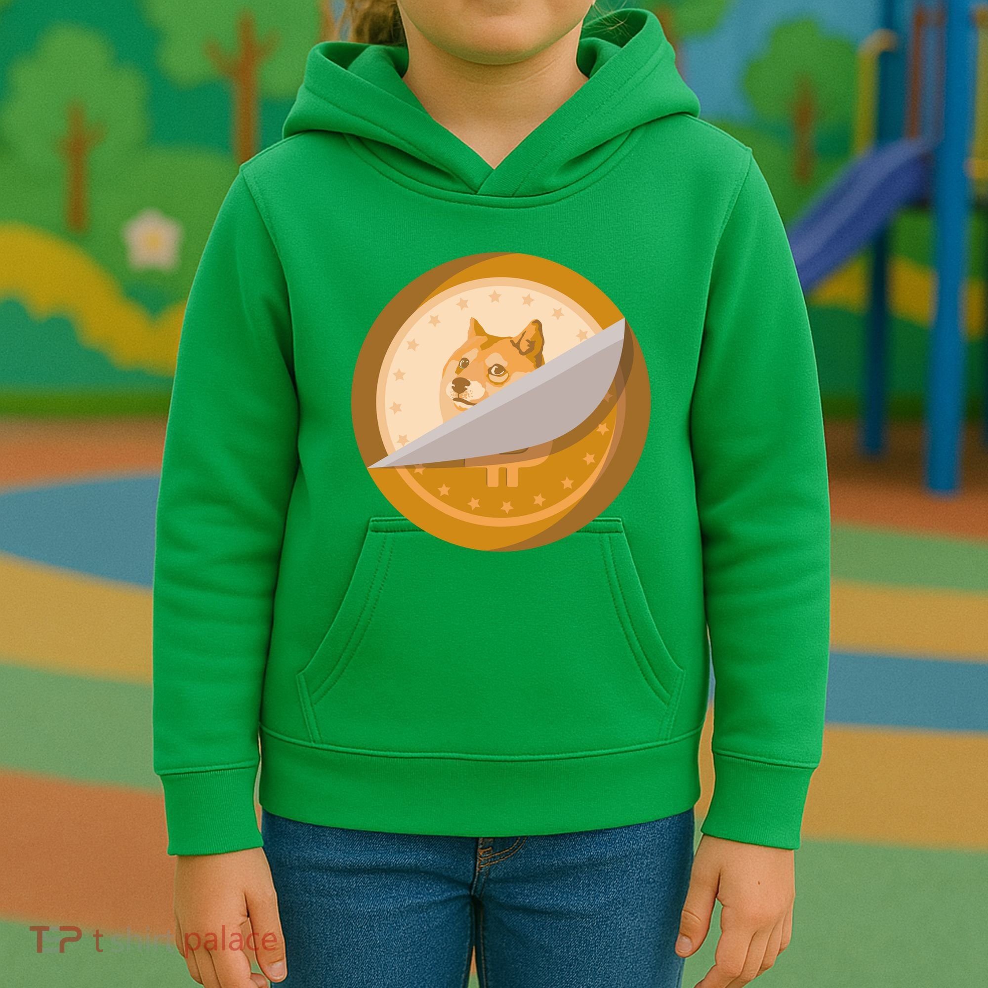 Peeled Off DogeCoin Kids Hoodie
