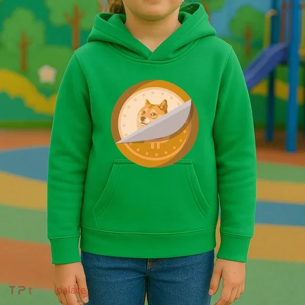 Peeled Off DogeCoin Kids Hoodie