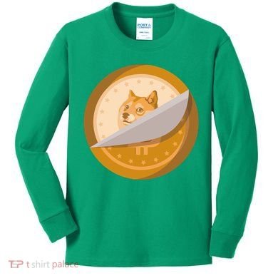 Peeled Off DogeCoin Kids Long Sleeve Shirt